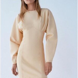 Zara tailored Cream Dress